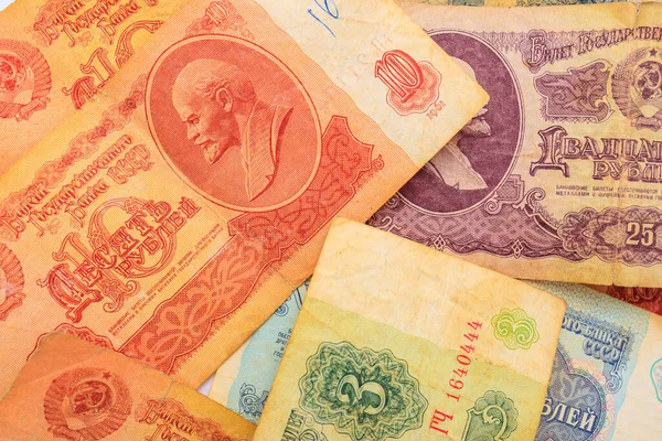 Советский Банкнотный Союз Деньги Ссср Историческое Наследие Фон Фон — стоковое фото