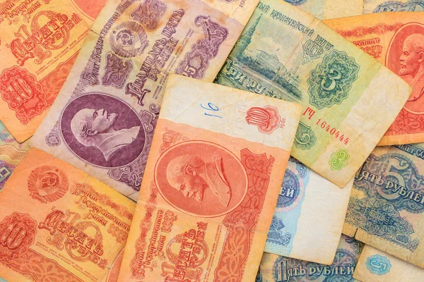 Sowiecka Unia Banknotów Pieniądze Zsrr Dziedzictwo Historyczne Kontekst Lub Kontekst — Zdjęcie stockowe