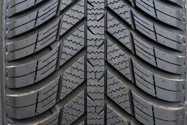 타이어 보호기 자동차 클로즈업 텍스트에 선택적 초점과 공간이있는 — 스톡 사진