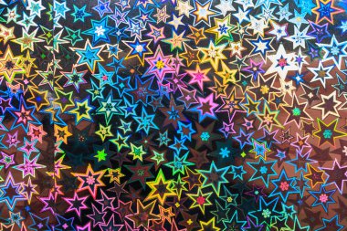 Geometrik desenli holografik kağıt. Arkaplan veya arkaplan, grafik kaynağı