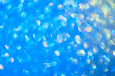 Bulanık arkaplan. Odaklanmamış fotoğraf merceğini geri ver. Arka plan bokeh. Tasarım boş. Tasarımcı için grafik kaynak. Soğuk ton.