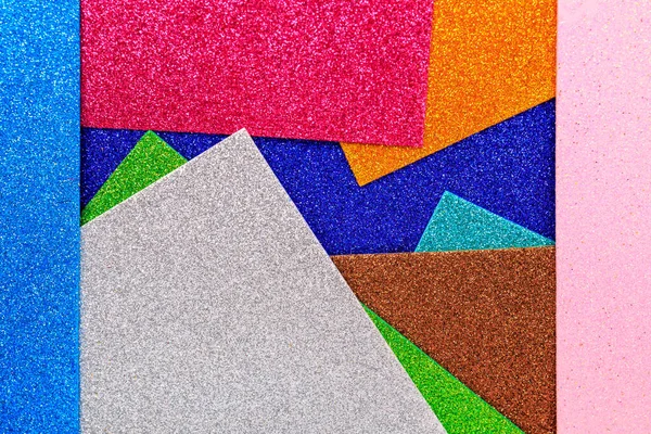 Color Glitter Paper Sequins Decorator Designer Tool Background — Stock Photo, Image