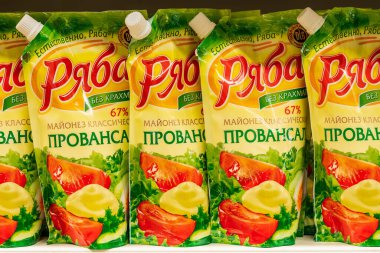 19 Eylül 2022 Beltsy, Moldova. Resimli editör kullanımı için. Mayonez Provencal Ryaba.