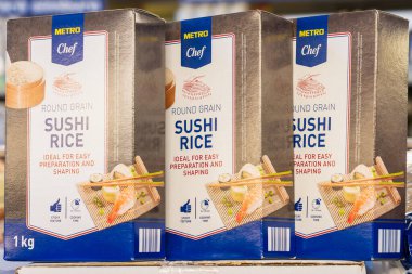 19 Eylül 2022 Beltsy, Moldova. Resimli editör kullanımı için. Suşi için pirinç..