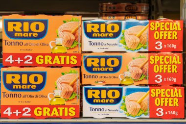 19 Eylül 2022 Beltsy, Moldova. Resimli editör kullanımı için. Konserve ton balığı..