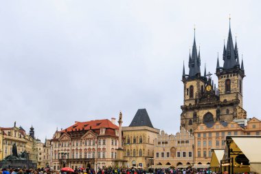 August 24, 2022 Prague, Czech Republic. Recognizable for tourists view of the city. Background with selective focus and copy space for text