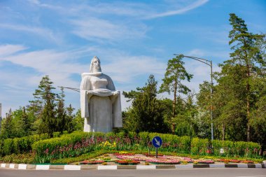 20 Mayıs 2022 Balti Moldova. Moldova misafirperverliğinin anıtı. Hoş geldiniz. İllüstrasyon başyazısı. Arkaplan