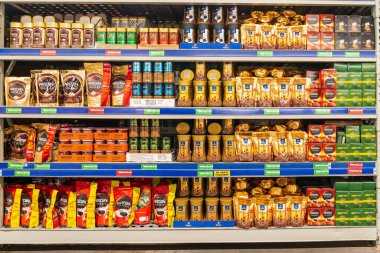 20 Ocak 2023 Beltsy, Moldova. Resimli editör kullanımı için. Kahve çeşitleri..