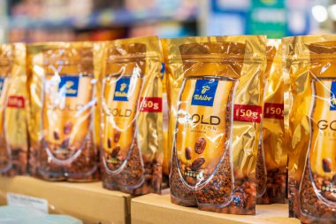 20 Ocak 2023 Beltsy, Moldova. Resimli editör kullanımı için. Tchibo kahvesi..