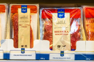 1 Eylül 2022 Beltsy, Moldova. Resimli editör kullanımı için. Et dilimleri.