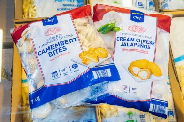 1 Eylül 2022 Beltsy, Moldova. Resimli editör kullanımı için. Donmuş yarı bitmiş ürünler.