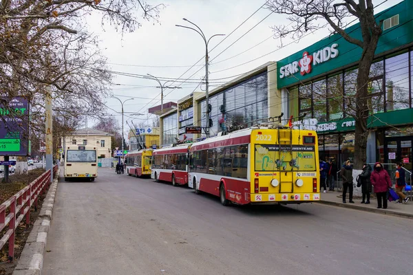 February 2022 Balti Moldova Trolleybus Eco Friendly Public Transport Background — Photo