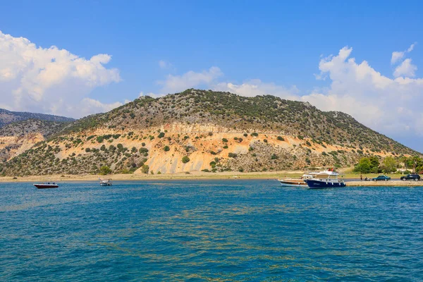 August 2022 Demre Antalya Province Turkey Yachts Mediterranean Coast Background — 图库照片