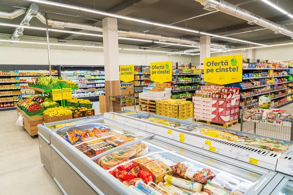 Intérieur Supermarché Détail Avril 2023 Beltsy Moldavie Pour Usage Rédactionnel — Photo