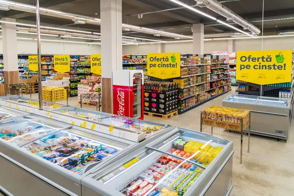 Interior Supermercado Varejo Abril 2023 Beltsy Moldávia Para Uso Editorial — Fotografia de Stock