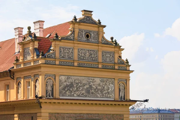 Серпня 2022 Року Прага Чехія Будинки Старої Європейської Архітектури Тло — стокове фото