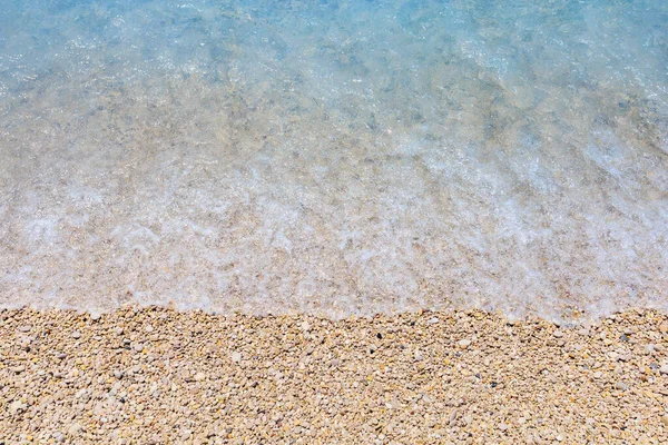 Kust Van Kleine Witte Kiezelsteentjes Het Strand Oludeniz Blauwe Lagune — Stockfoto