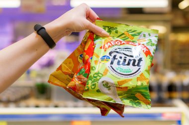 8 Haziran 2023 Beltsy, Moldova. Resimli editör kullanımı için. Flint kızarmış ekmekleri.