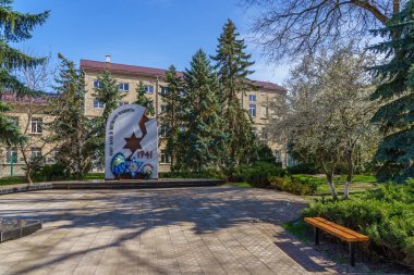 15 Nisan 2022 Beltsy, Moldova. Resimli editör kullanımı için. Yahudilerin Anıtı