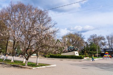 26 Mart 2023 Beltsy, Moldova. Resimli editör kullanımı için. Merkez Şehir Meydanı
