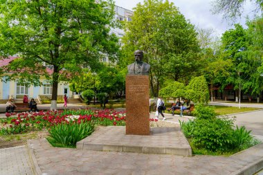 12 Mayıs 2023 Beltsy, Moldova. Resimli editör kullanımı için. Ukraynalı Taras Shevchenko Anıtı