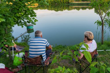 23 Mayıs 2023 Dobruja köyü, Singerei bölgesi, Moldova. Resimli editör kullanımı için. Balıkçılar