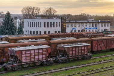 24 Mart 2023 Beltsy, Moldova. Resimli editör kullanımı için. Tren İstasyonu