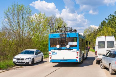 23 Nisan 2023 Beltsy, Moldova. Resimli editör kullanımı için. Şehir tramvayları