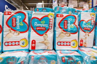 11 Ekim 2023 Beltsy, Moldova. Resimli editör kullanımı için. Bebek bezi bezleri