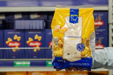 11 Ekim 2023 Beltsy, Moldova. Resimli editör kullanımı için. İtalyan makarnası