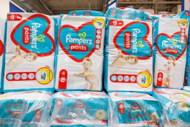 11 Ekim 2023 Beltsy, Moldova. Resimli editör kullanımı için. Bebek bezi bezleri