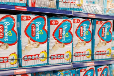 11 Ekim 2023 Beltsy, Moldova. Resimli editör kullanımı için. Bebek bezi bezleri