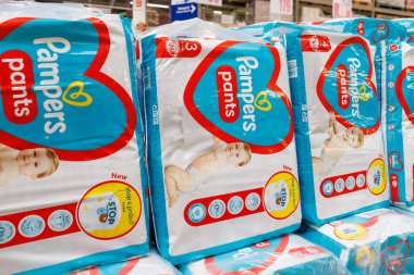 11 Ekim 2023 Beltsy, Moldova. Resimli editör kullanımı için. Bebek bezi bezleri