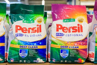 11 Ekim 2023 Beltsy, Moldova. Resimli editör kullanımı için. Persil çamaşır deterjanı