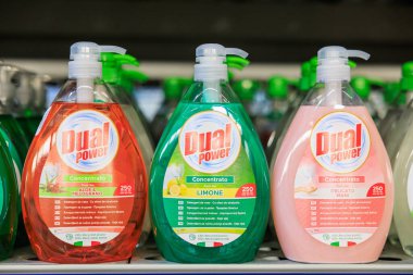 11 Ekim 2023 Beltsy, Moldova. Resimli editör kullanımı için. Bulaşık deterjanı