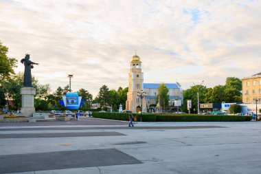 18 Temmuz 2022 Beltsy, Moldova. Resimli editör kullanımı için. Merkez Şehir Meydanı