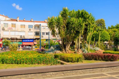 6 Ağustos 2023 Marmaris Turkey. Resimli editör kullanımı için. Şehir dekoratif bahçesi