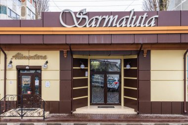 29 Kasım 2022 Beltsy, Moldova. Resimli editör kullanımı için. Cafe Sarmaluta