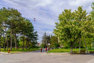 12 Mayıs 2023 Beltsy, Moldova. Resimli editör kullanımı için. Şehirde ilkbahar