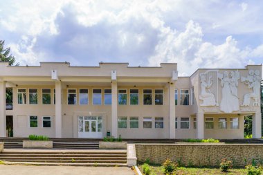 23 Mayıs 2023 Dobruja köyü, Singerei bölgesi, Moldova. Resimli editör kullanımı için. Kültür Sarayı