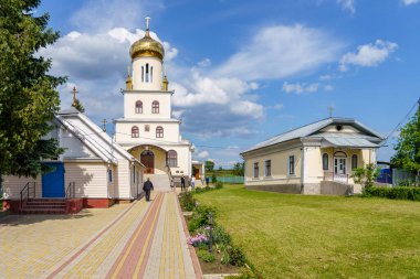 23 Mayıs 2023 Dobruja köyü, Singerei bölgesi, Moldova. Resimli editör kullanımı için. Köydeki kilise.