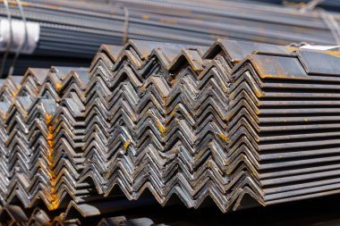 Metal köşeler. Seçici odaklı arkaplan ve metin için alanı kopyala