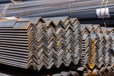 Metal köşeler. Seçici odaklı arkaplan ve metin için alanı kopyala