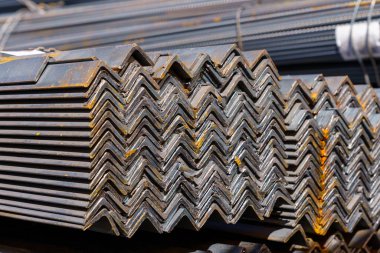 Metal köşeler. Seçici odaklı arkaplan ve metin için alanı kopyala