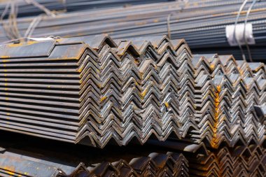 Metal köşeler. Seçici odaklı arkaplan ve metin için alanı kopyala