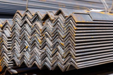 Metal köşeler. Seçici odaklı arkaplan ve metin için alanı kopyala