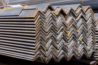 Metal köşeler. Seçici odaklı arkaplan ve metin için alanı kopyala