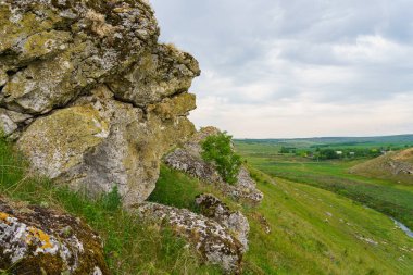 Hilly Vadisi. Seçici odaklı arkaplan ve metin için alanı kopyala.