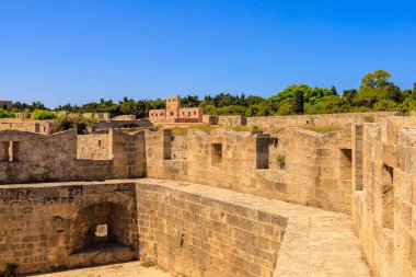 Antik kale. Seçici odaklı arkaplan ve metin için alanı kopyala