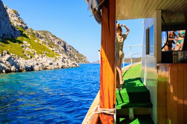 Yat odak dışı. Seçici odaklı arkaplan ve metin için alanı kopyala